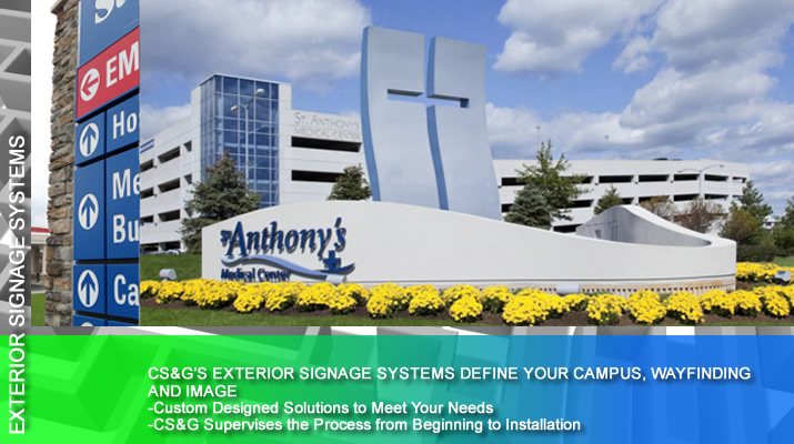 Exterior Healthcare Wayfinding Signage Systems